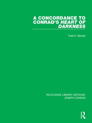 cover image of A Concordance to Conrad's Heart of Darkness